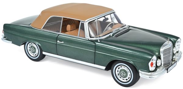 NOREV183434 - MERCEDES BENZ 280 SE cabriolet ouvert ou fermé 1969 vert métallisé - 1