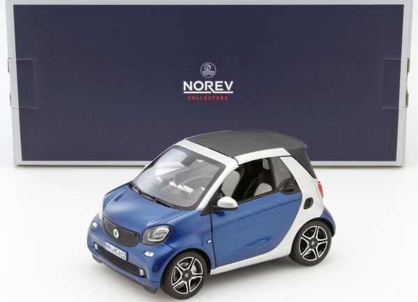 NOREV183438 - SMART ForTwo Cabriolet 2015 bleu gris capote démontable - 1