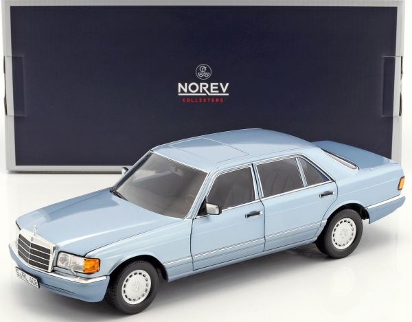 NOREV183464 - MERCEDES BENZ 560 SEL 1990 bleu ciel métal - 1