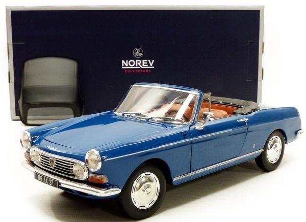 NOREV184832 - PEUGEOT 404 cabriolet 1967 bleu mendoza capote retirable - 1