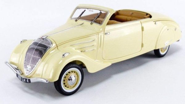 NOREV184872 - PEUGEOT 402 Eclipse cabriolet 1937 beige - 1