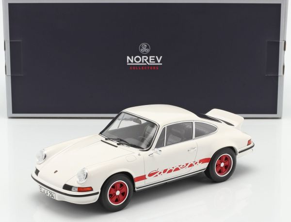 NOREV187639 - PORSCHE 911 RS Touring 1973 blanche marquage Carrera - 1