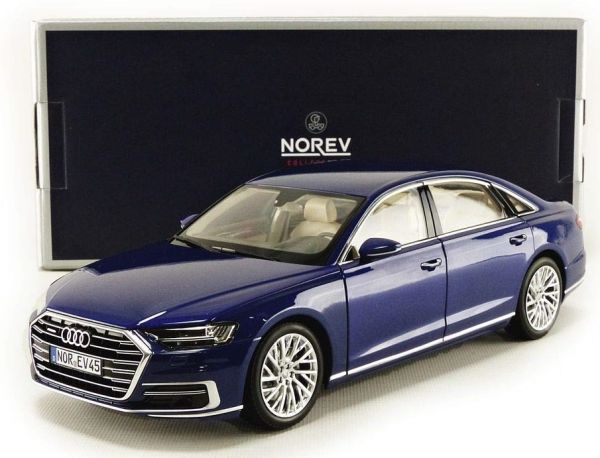 NOREV188365 - AUDI A8 L 2017 bleue métal - 1