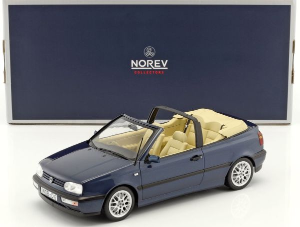 NOREV188434 - VOLKSWAGEN Golf III cabriolet ouvert 1995 bleu sombre - 1