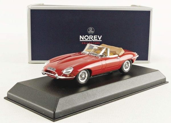 NOREV270062 - JAGUAR Type-E cabriolet ouvert 1961 rouge carmin - 1
