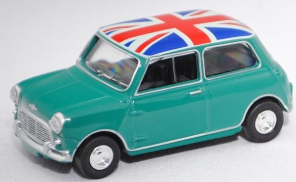 NOREV310509 - MINI COOPER S 1963 verte drapeau anglais sur le toit - 1