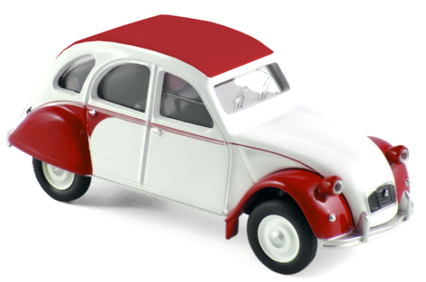 NOREV310514 - CITROEN 2CV Dolly 1986 rouge et blanche - 1