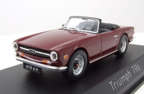 NOREV350092 - TRIUMPH TR6 1970 cabriolet rouge damson - 1