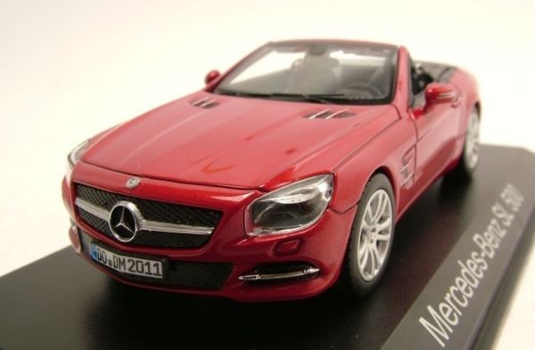 NOREV351340 - MERCEDES BENZ SL 500 2012 cabriolet rouge capote retirable - 1