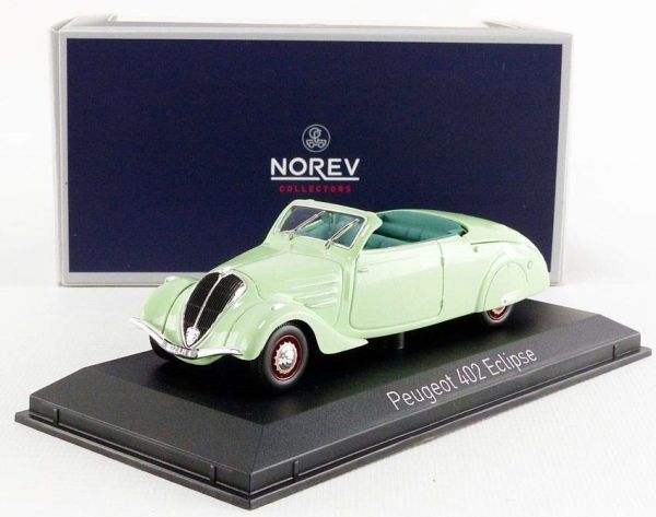 NOREV474218 - PEUGEOT 402 Eclipse cabriolet ouvert vert pale 1937 - 1