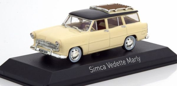 NOREV574055 - SIMCA Vedette Marly break 1957 crème toit noir - 1