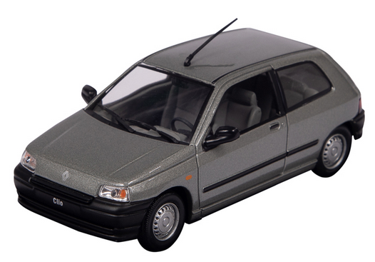 NOREV80928 - RENAULT Clio phase I 3 portes 1990 grise métallisée boite constructeur - 1