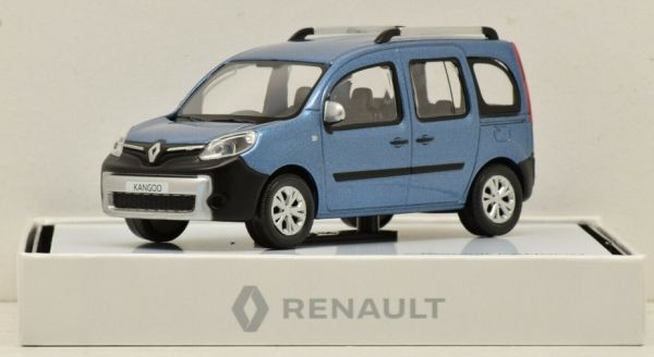 Miniature RENAULT Kangoo familiale phase II 2013 bleu metallise boite constructeur NOREV NOREV85152 Collect World