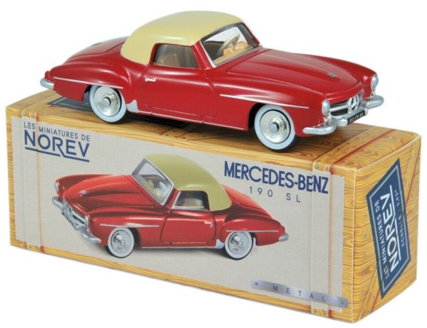 NOREVCL3512 - MERCEDES BENZ 190 SL 1956 rouge toit beige - 1