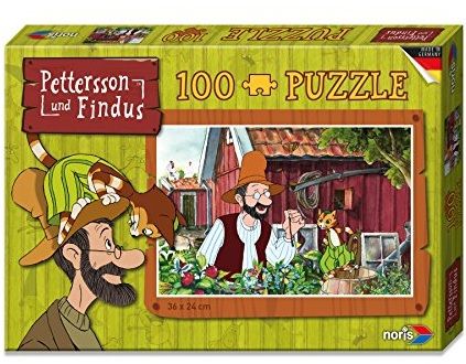 NORI606031353 - Puzzle 100 Pièces Pettersson & Findus - Dans le jardin 36 x 24 cm - 1