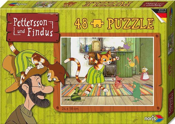 NORI606031342 - Puzzle 48 Pièces Pettersson & Findus - Findus 24 x 18 cm - 1