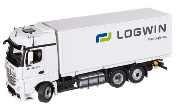 NZG8451/01 - MERCEDES BENZ ACTROS FH25 6x2 porteur et caisse rigide déposable Logwin - 1