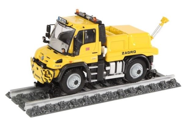 NZG9104 - MERCEDES BENZ Unimog U 430 jaune ZAGRO rail/route des chemins de fer allemand DB - 1