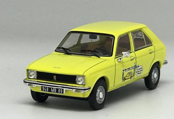 ODE128 - PEUGEOT 104 1972 jaune - 3M58 la 4 portes la plus courte – Limitée à 504 ex. - 1