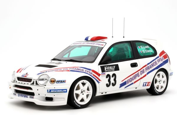 1/43 Toyota Corolla WRC #33 Tour De Corse 2000 S.loeb-D.Elena 完成品 ミニカー(RAC062) IXO Models(イクソモデルス) 1/43 Toyota Corolla WRC #33 Tour De Corse 2000 S.loeb-D