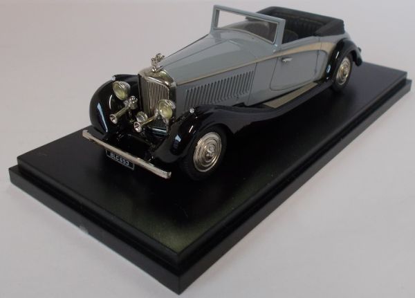 P03-2 - BENTLEY 3 1/2 Gurney Nutling cabriolet ouvert 1935 gris et noir - 1