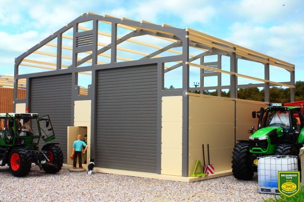 PB14 - Bâtiment stockage 43x43x27cm – En kit – Colle nécessaire – Sans toit - 1