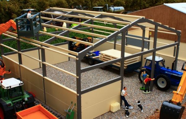 PB7B - Bâtiment stockage 43x43x23cm – En kit – Colle nécessaire – Sans toit - 1