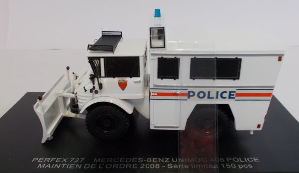 PERFEX 728 - MERCEDES BENZ UNIMOG 406 MAINTIEN DE L'ORDRE 1987 POLICE GRIS