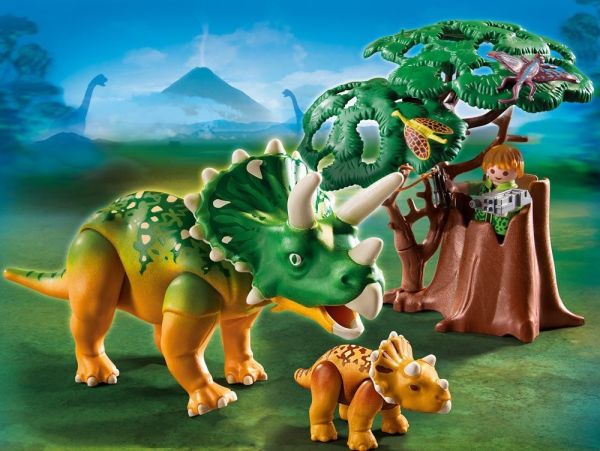 PLAY5234 - Tricératops et son Petit - 13 Pièces - 1