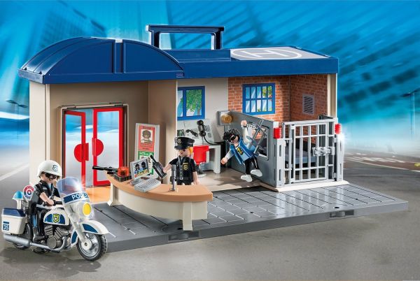 Commissariat de police transportable - 69 Pièces - Référence 5299 fabriquée  par PLAYMOBIL