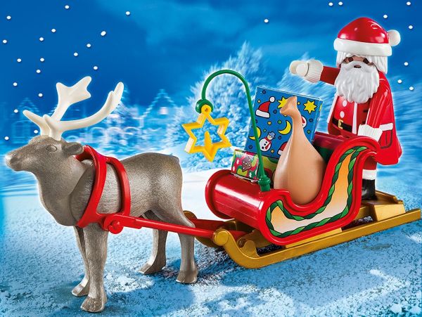 PLAY5590 - Père Noel Avec Traineau et accessoires - 17 Pièces - 1