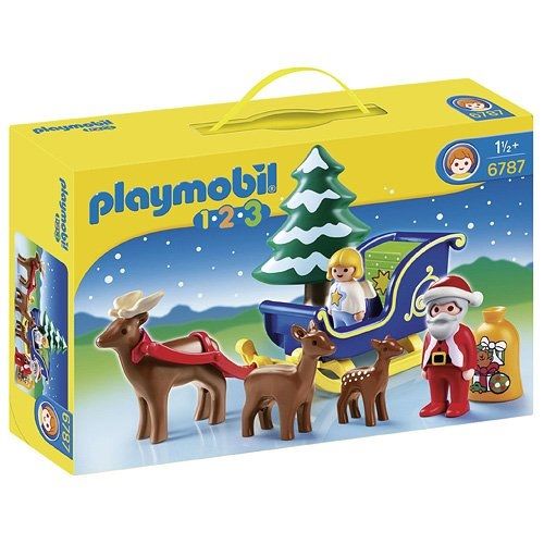 PLAY6787 - Père Noël avec son traineau et ses rennes - 11 Pièces - 1