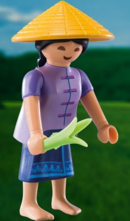 PLAY6841C - Figurine PLAYMOBIL Série 10 Filles - Agricultrice de Riz - 1