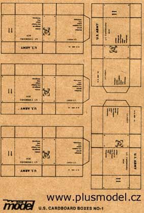 PLS009 - 5 cartons miniatures de l'US army à assembler pour diorama dimensions d'un carton 2 x 2 x 1cm - 1