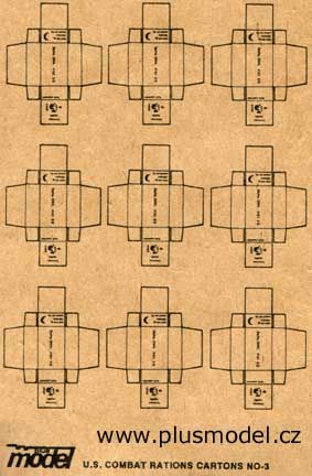 PLS011 - 9 cartons miniatures de l'US army à assembler pour diorama dimensions d'un carton 1,3 x 0,4 x 0,8 cm - 1
