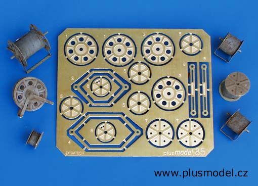 PLS085 - 6 bobines miniatures pour cable en kit à assembler et à peindre - 1