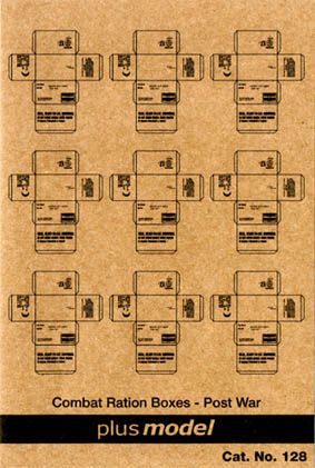 PLS128 - 9 cartons miniatures de l'US army à assembler pour diorama dimensions d'un carton 1,3 x 0,8 x 0,8 cm - 1