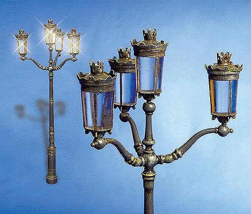 PLS210 - 1 réverbère miniature à assembler et à peindre hauteur 13cm leds non fournies - 1