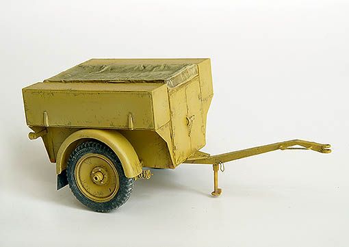 PLS256 - Remorque militaire allemande SD AH 54 en kit à monter et à peindre pour diorama - 1