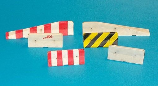 PLS4043 - 6 glissières de sécurités miniatures à peindre pour diorama 4 petites de 4 cm et 2 longues de 8 cm - 1