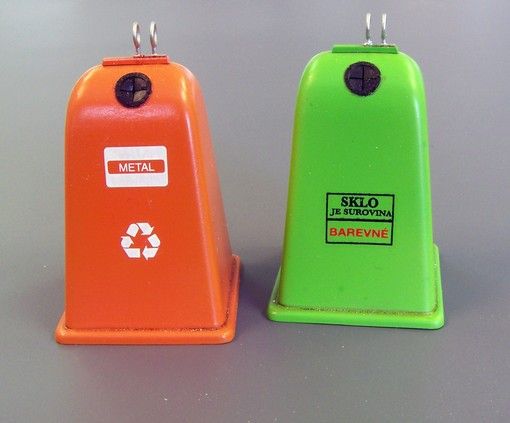 PLS435 - 2 bacs de recyclages miniatures à assembler et à peindre - 1