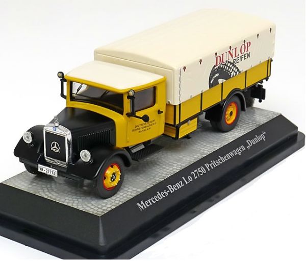PRX12602 - MERCEDES BENZ LO 2750 plateau baché DUNLOP limité à 500 exemplaires - 1