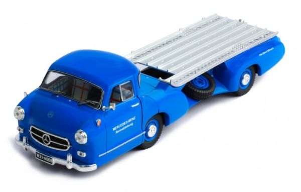 IXORAC342 - MERCEDES transporteur voiture de course 1955 Bleu - 1