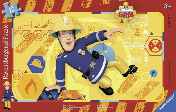 RAV061259 - Puzzle Cadre - 15 Pièces - Sam le pompier - 30 x 30 cm - 1