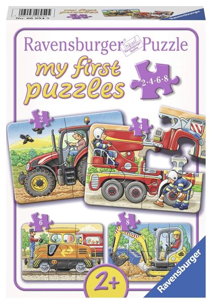 RAV069545 - 4 Puzzles - 2,4,6,8 Pièces - Véhicules - 1