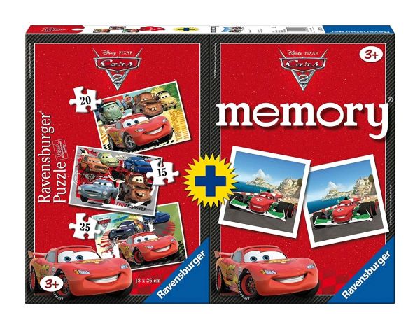 RAV072279 - 3 Puzzles - 15,20,25 Pièces et Mémory - CARS 2 - 1