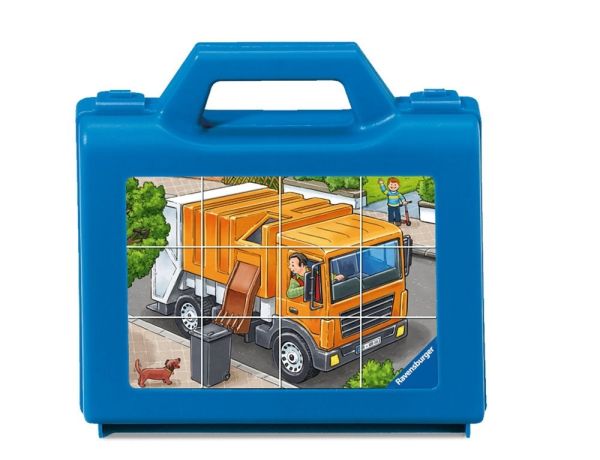 RAV074068 - Puzzle Cube - 12 Pièces - Les véhicules - 1