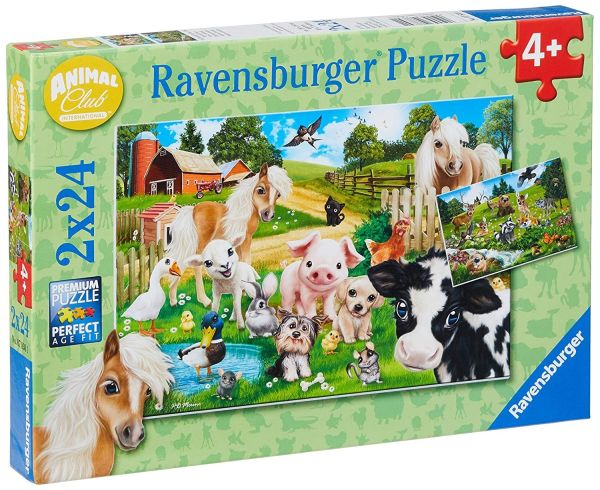 RAV078301 - 2 Puzzles - 24 Pièces - Les animaux - 1