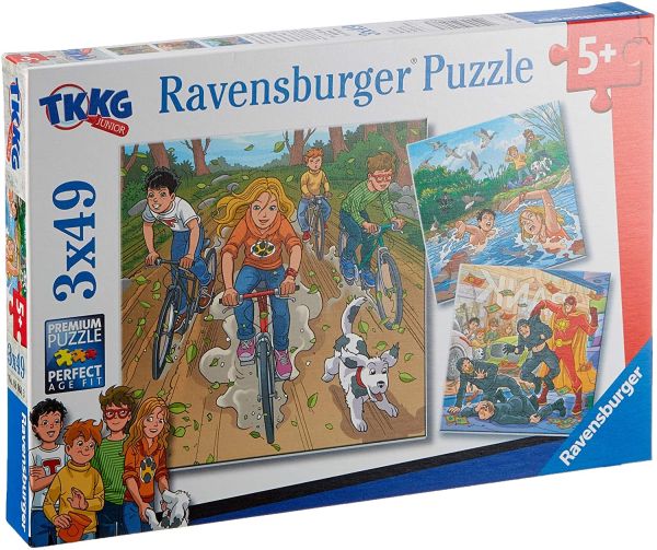 RAV080663 - 3 Puzzles de 49 Pièces - A l'aventure avec TKKG - 1