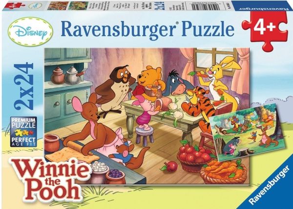 RAV08856 - 2 Puzzles - 24 Pièces - Winnie l'ourson - 26 x 18 cm - 1